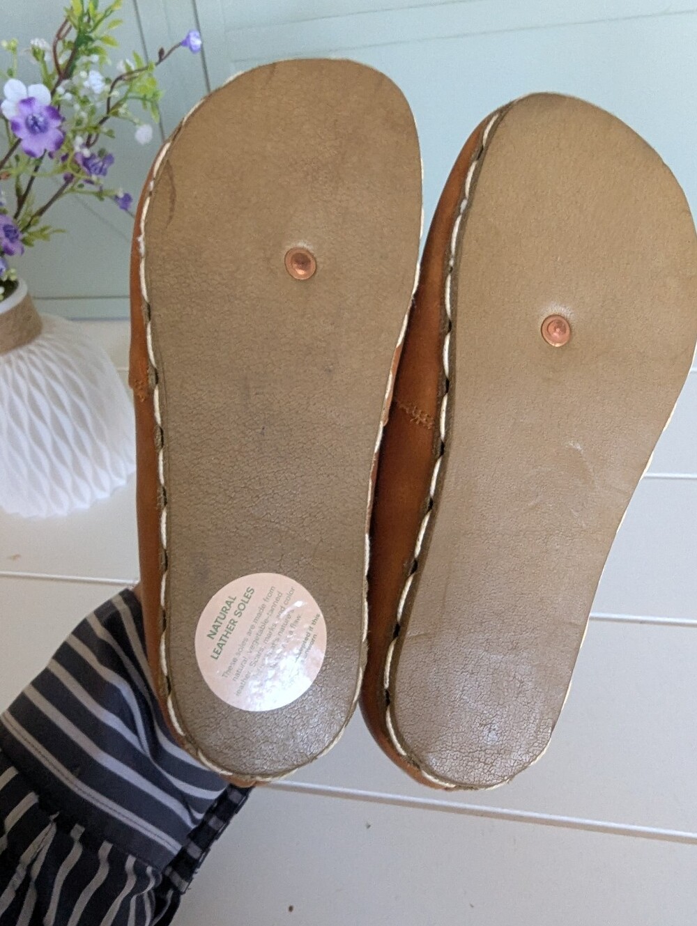 Earthing Harmony Slip-On Leather Casual Shoes - Tan - Picture 2 of 7